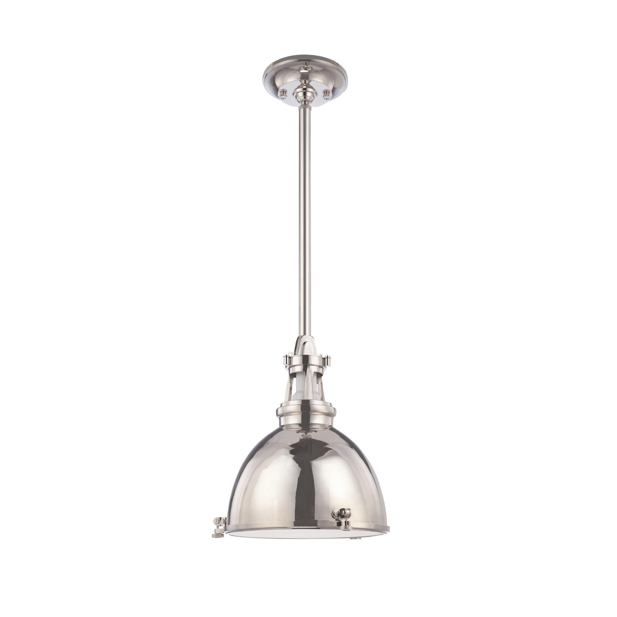 Shown in Polished Nickel finish and Polished Nickel shade